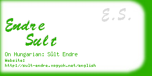 endre sult business card